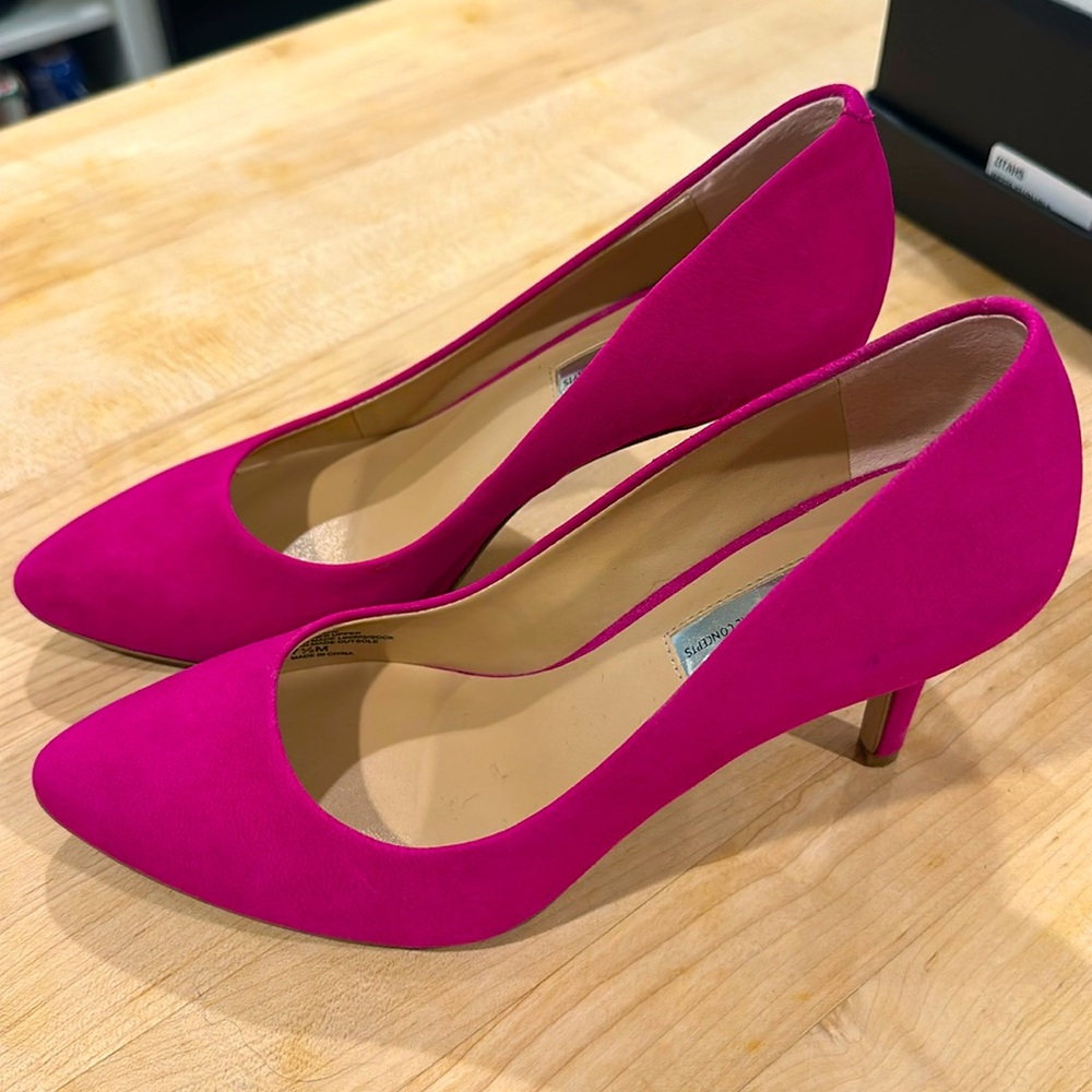 INC, size 7 1/2, deep fuchsia heels, worn once